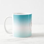 Mug Aqua Ombre Gold Love Peace Kindness Heart (Gauche)