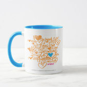 Mug Aqua/orange de graffiti (Gauche)