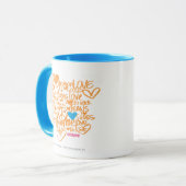 Mug Aqua/orange de graffiti (Devant gauche)