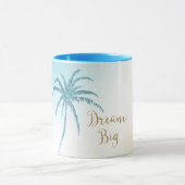 Mug  Aqua Peach White Palm Tree Gold Dream           (Centre)