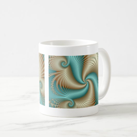 Mug Aqua Satin - Fractal (Devant droit)