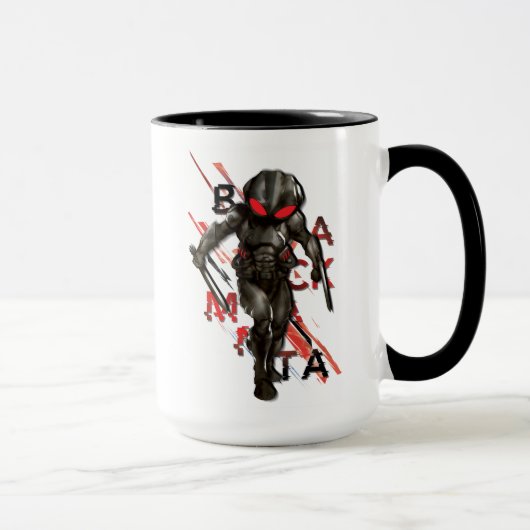 Mug Aquaman | Black Manta Scattered Typography Graphic (Droite)