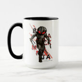 Mug Aquaman | Black Manta Scattered Typography Graphic (Gauche)