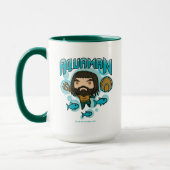 Mug Aquaman | Chibi Aquaman Graphisme sous-marin (Gauche)