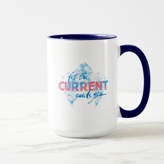 Mug Aquaman | Graphique Logo "Let The Current Guide Yo (Droite)