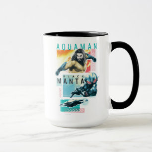 Mug Aquaman   Modernist Aquaman & Black Manta Graphic