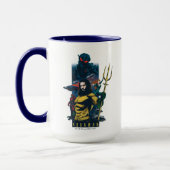 Mug Aquaman | Orin, Mera, et graphique noir de Manta (Gauche)