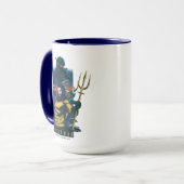 Mug Aquaman | Orin, Mera, et graphique noir de Manta (Devant gauche)