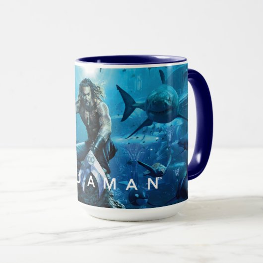 Mug Aquaman | Prince Orin avec animaux aquatiques (Devant droit)