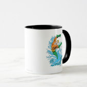 Mug Aquaman saute dans la vague (Devant droit)