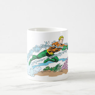 Mug Aquaman saute sur Coral
