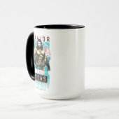 Mug Aquaman | "Sauveur Des Mers" Graphique Moderniste (Devant gauche)