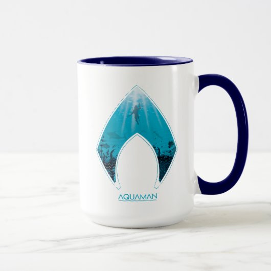 Mug Aquaman | voient le graphique d'océan de logo (Droite)