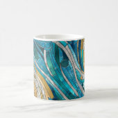 Mug Aquamarine River Mosaic Art Abstrait (Centre)