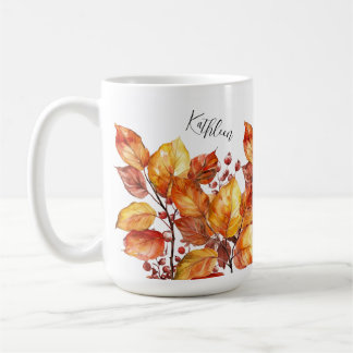 Mug Aquarell Automne Feuilles Design