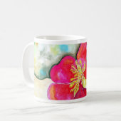 Mug Aquarelle à fleurs rose mystère (Devant gauche)
