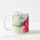Mug Aquarelle à fleurs rose mystère (Gauche)