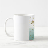 Mug Aquarelle à menthe or Confetti (Gauche)
