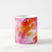 Mug Aquarelle Abstrait Orange Rose (Centre)