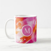 Mug Aquarelle Abstrait Orange Rose (Gauche)