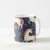 Mug Aquarelle abstrait triangles bleus sans soudure ba (Devant droit)
