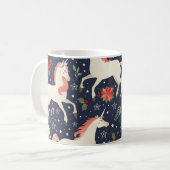 Mug Aquarelle abstrait triangles bleus sans soudure ba (Devant gauche)