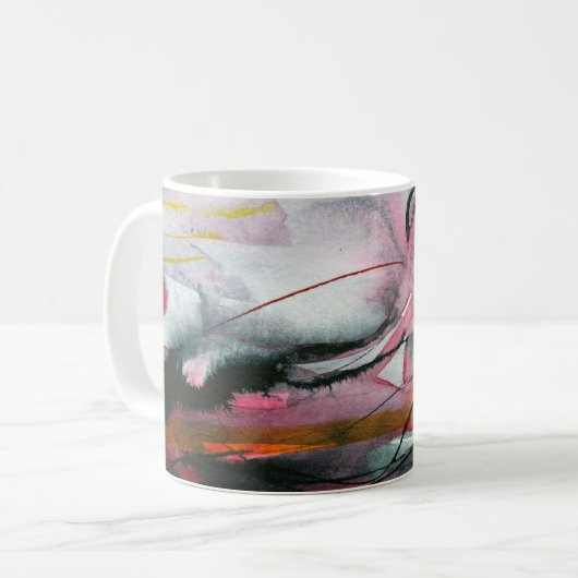 Mug aquarelle abstraite (Devant gauche)