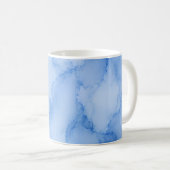 Mug Aquarelle Abstraite Bleu Clair (Devant droit)