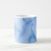 Mug Aquarelle Abstraite Bleu Clair (Centre)