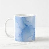 Mug Aquarelle Abstraite Bleu Clair (Gauche)