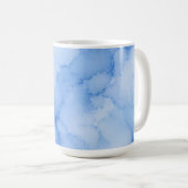 Mug Aquarelle Abstraite Bleu Clair (Devant droit)