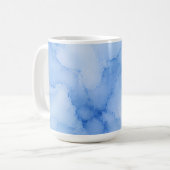 Mug Aquarelle Abstraite Bleu Clair (Devant gauche)