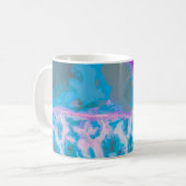 Mug Aquarelle Abstraite bleu rose moderne (Devant gauche)