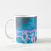 Mug Aquarelle Abstraite bleu rose moderne (Gauche)