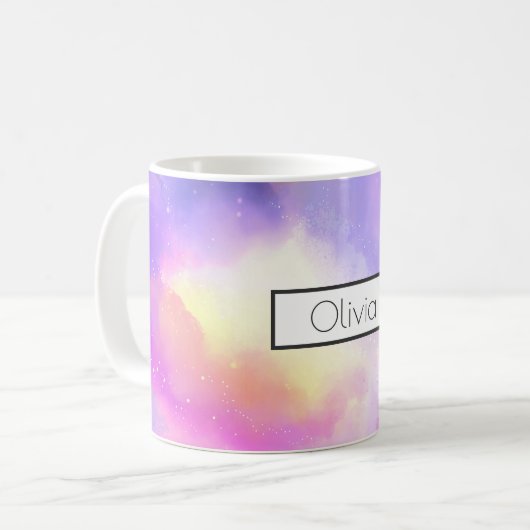 Mug Aquarelle Abstraite cool Conception de l'espace co (Devant gauche)