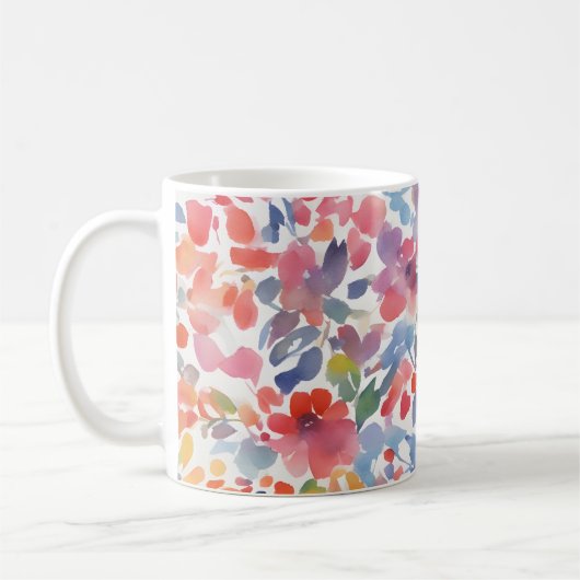 Mug Aquarelle Abstraite Flore perdue (Gauche)