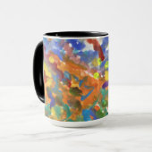 Mug Aquarelle abstraite multicolore (Devant gauche)