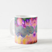 Mug Aquarelle Abstraite orchidées tropicales (Devant gauche)