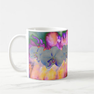 Mug Aquarelle Abstraite orchidées tropicales