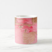 Mug Aquarelle Abstraite rose or élégant (Centre)