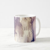 Mug Aquarelle abstraite violette et beige (Devant droit)