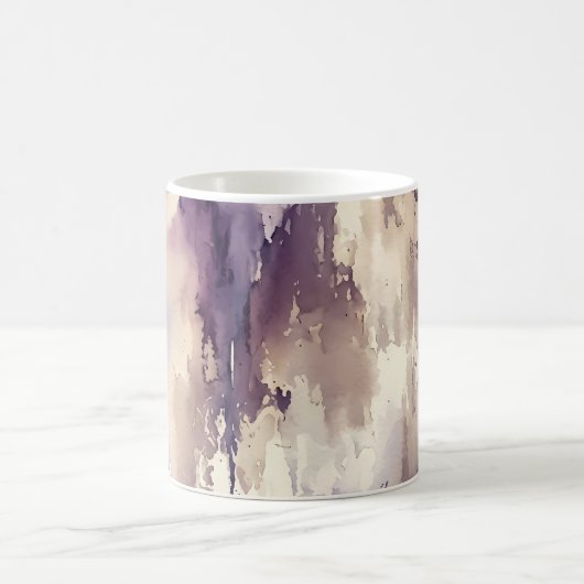 Mug Aquarelle abstraite violette et beige (Centre)