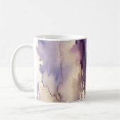 Mug Aquarelle abstraite violette et beige (Gauche)