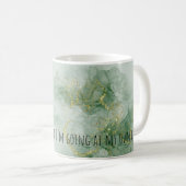 Mug Aquarelle Affirmation Positive Vert/Or (Devant droit)