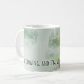 Mug Aquarelle Affirmation Positive Vert/Or (Devant gauche)
