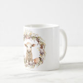 Mug Aquarelle Agneau de Pâques Personnalisé (Devant droit)