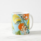 Mug Aquarelle Agrumes Fruits : Main tirée (Devant droit)