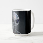 Mug Aquarelle Alien grise (Devant droit)