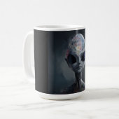 Mug Aquarelle Alien grise (Devant gauche)