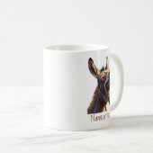 Mug Aquarelle amusant rire âne Burro personnalisé (Devant droit)